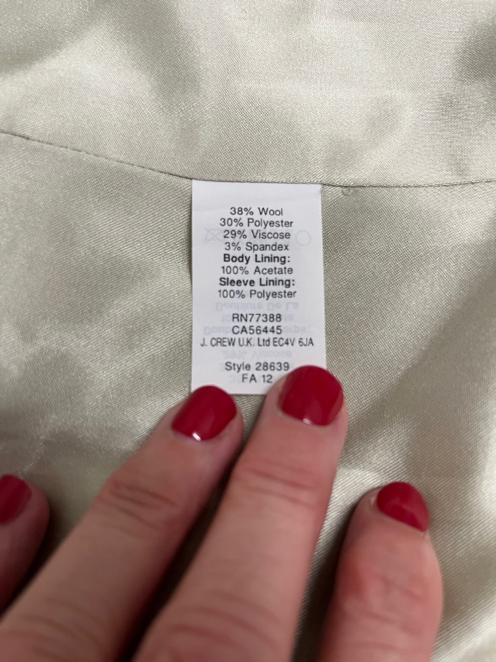 J. Crew Schoolboy Wool blend  Navy Blazer with Gold Buttons size 6 - Picture 5 of 5